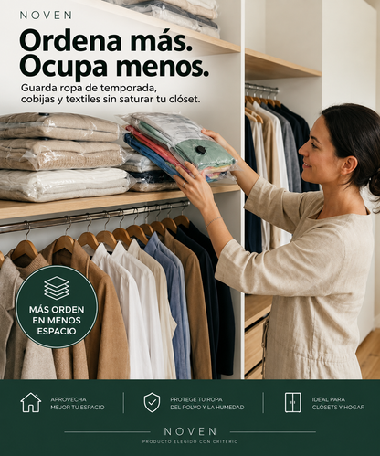 SuperVacuum NOVEN | 5 bolsas al vacío + bomba manual