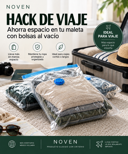 SuperVacuum NOVEN | 5 bolsas al vacío + bomba manual