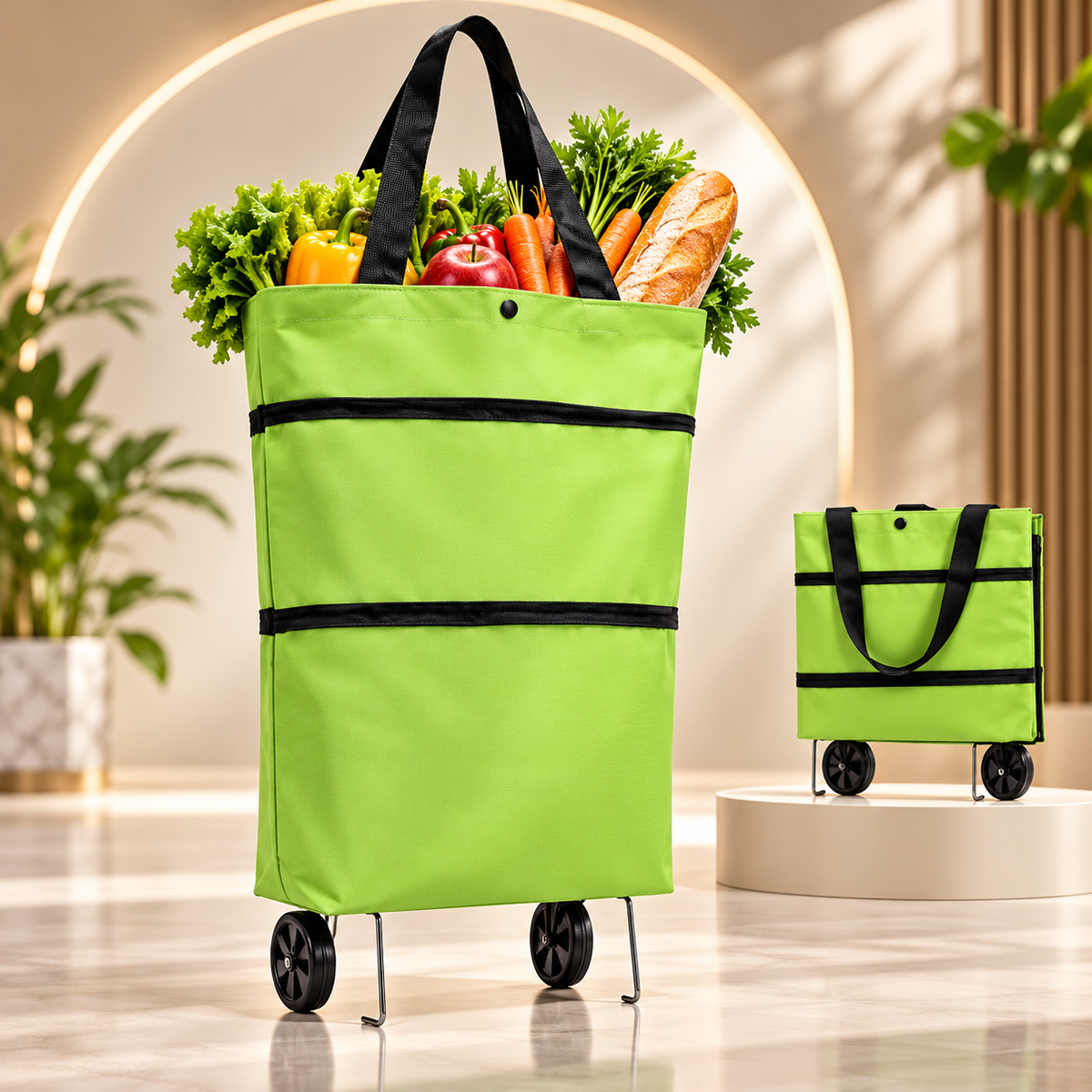 CARGAFÁCIL™ | Carrito de Mercado Plegable NOVEN