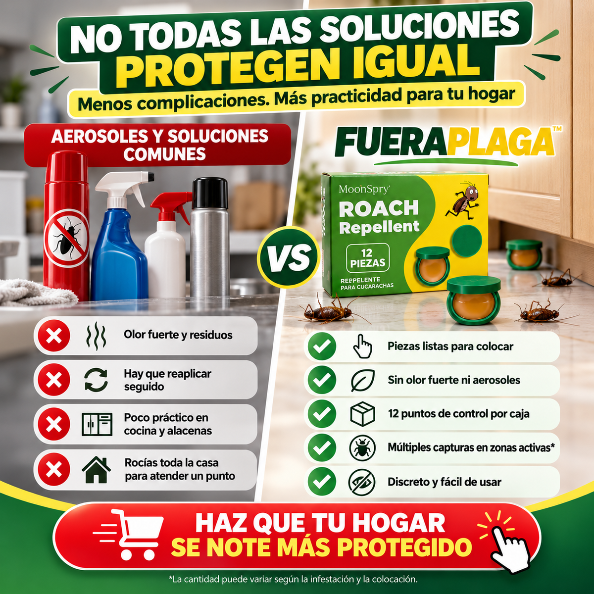 FUERAPLAGA™ | Repelente para Cucarachas NOVEN